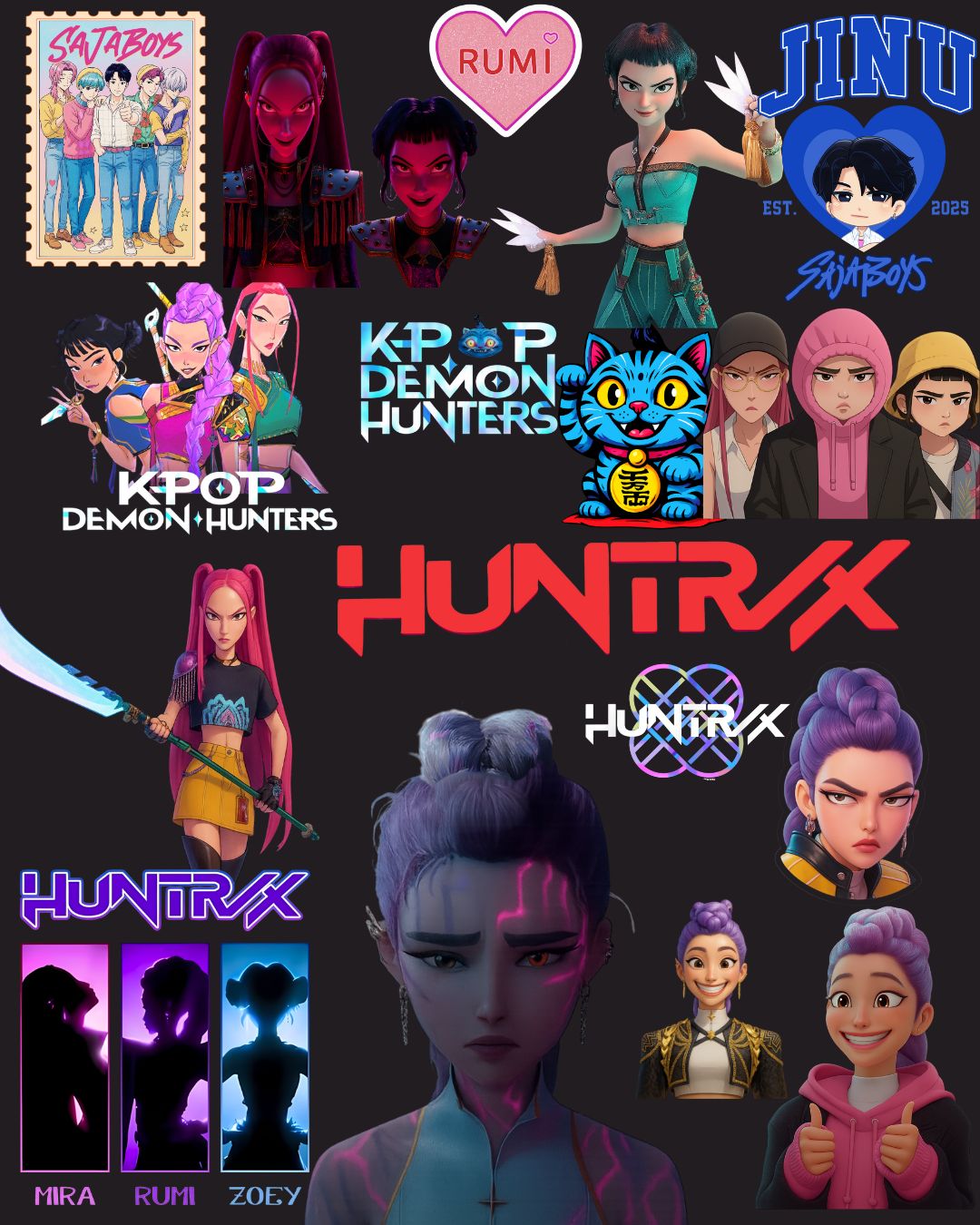 KPop Demon Hunters, Anime Fan Files, KPop Demon Hunters PNG, Boy Band PNG Bundle, Shirt Sublimation Design 66+ files