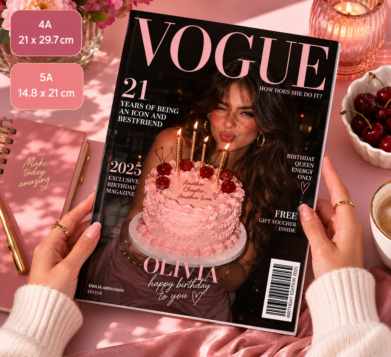💕 Birthday Magazine Template – Make Her Day Unforgettable! 💕