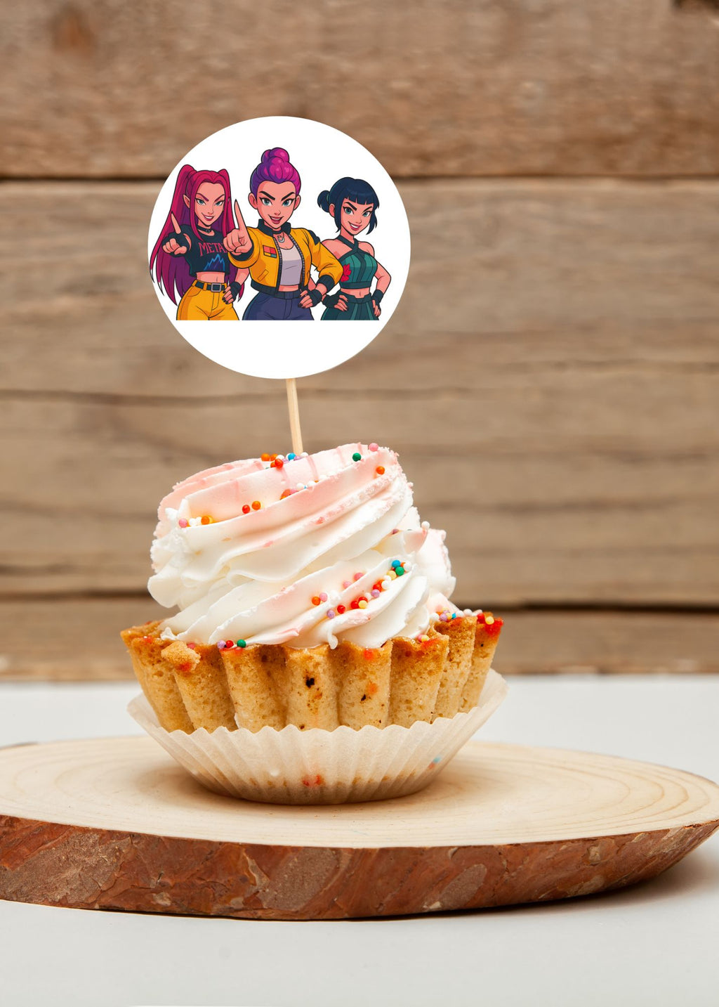 Kpop Birthday Party cake topper, Kpop Demon Hunters Birthday Party, label Template, Printable cake topper Canva Editable pdf