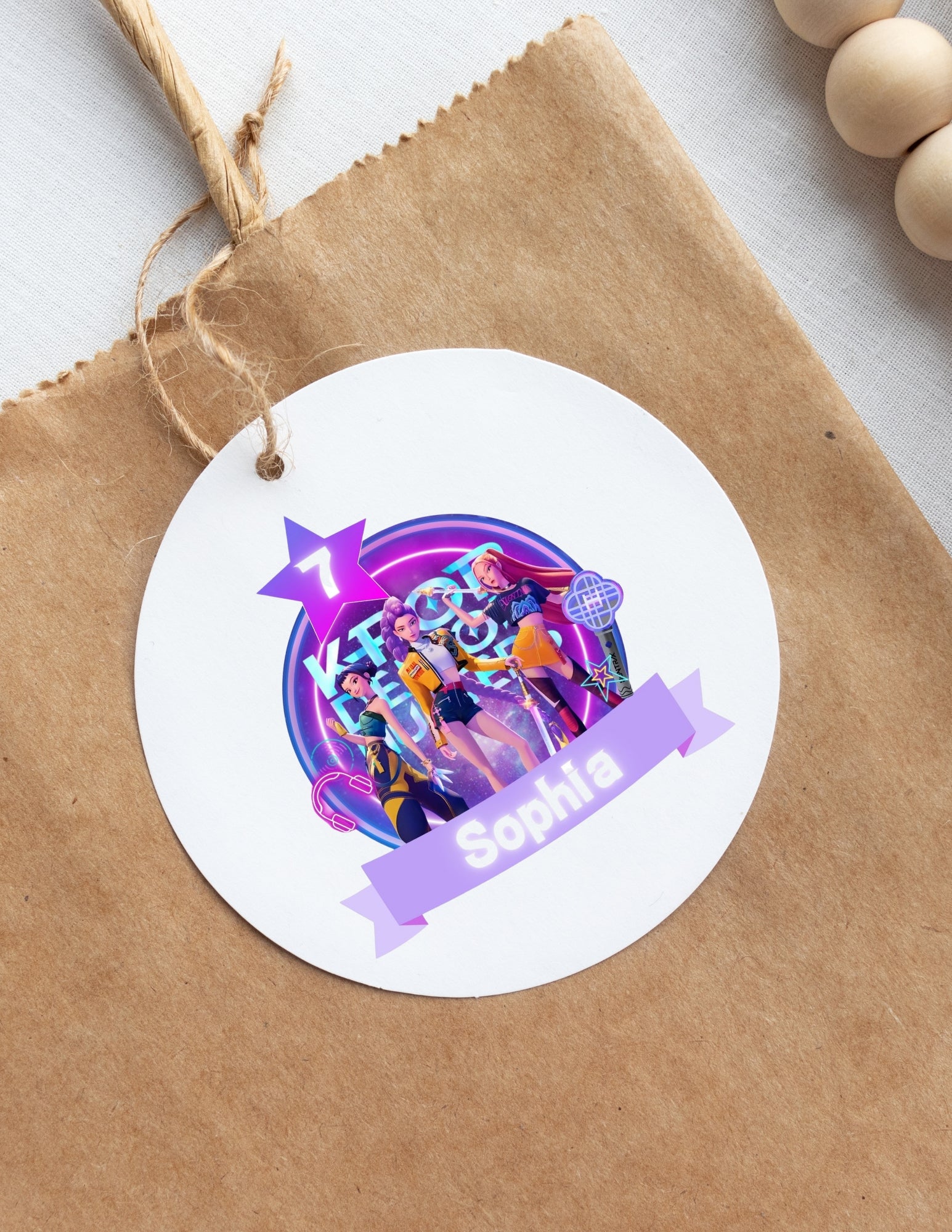 Kpop Demon Hunters Birthday Party, Birthday Party cake topper, ,Canva Template, Printable cake topper Canva Editable pdf