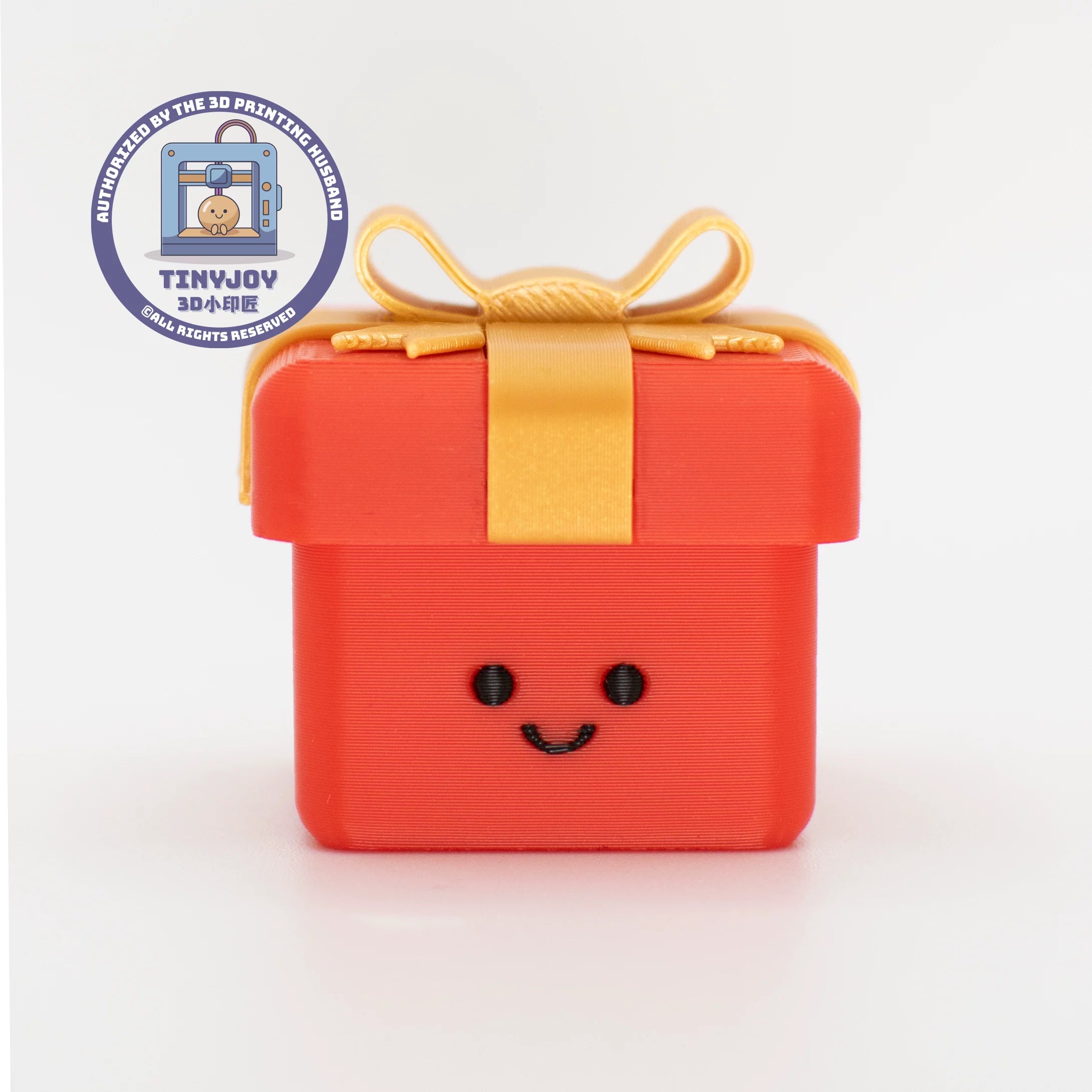 Little Printer 3D Printed Gift Box Holiday Decompression Button Toy Cute and Healing Desktop Ornament Tester Christmas