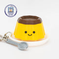 Little Printer 3D Printed Caramel Pudding Decompression Button Toy, Cute and Healing Couple Keychain Bag Ornament Gift