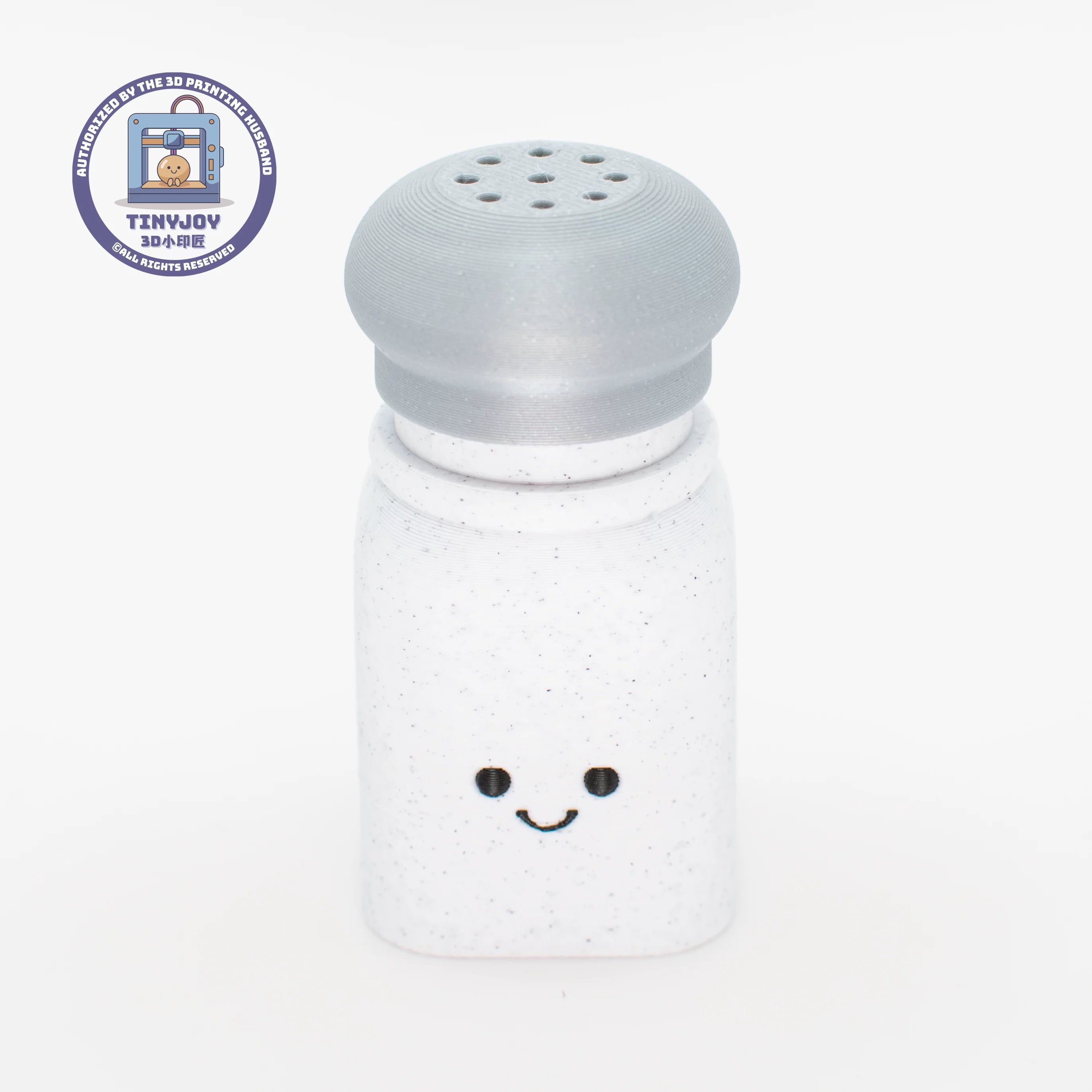 Little Printer 3D Printed Salt, Black Pepper, and Pepper Decompression Button Toy - Cute and Healing Couple Ornament Tabletop Gift