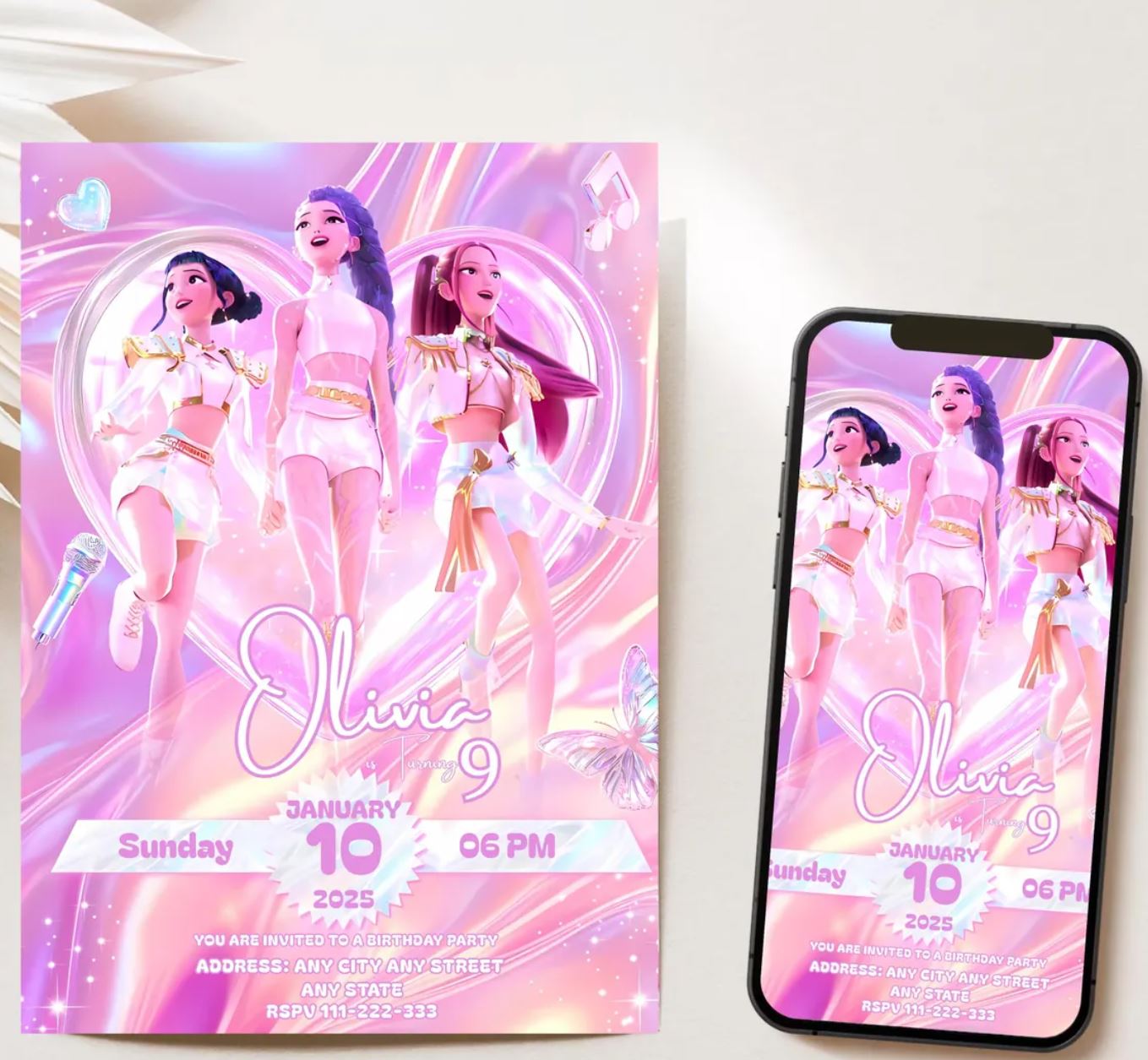 Last-minute party invite? Edit this Canva invitation in minutes and download instantly. Print at home or send digitally. Click to download.