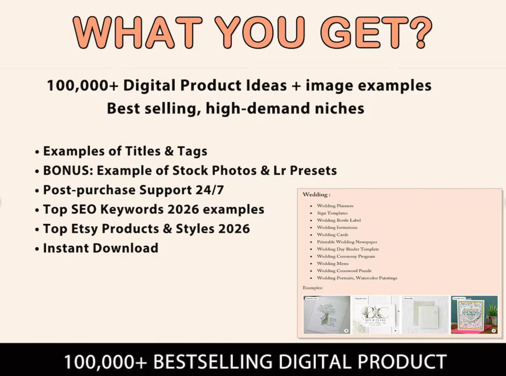 100,000+ Digital Product Ideas 2026 | Passive Income & Etsy Seller Guide